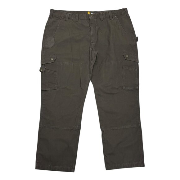 CARHARTT Relaxed Fit Forest Green Work Ripstop Cargo Pants Mens 44x32 - Picture 2 of 6